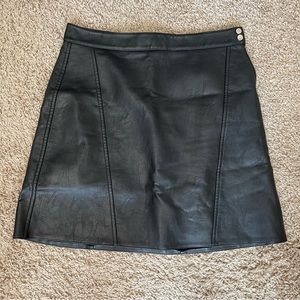 ZARA black faux leather mini skirt size S